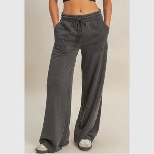 🆕🤍BLACK FRENCH TERRY WIDE LEG